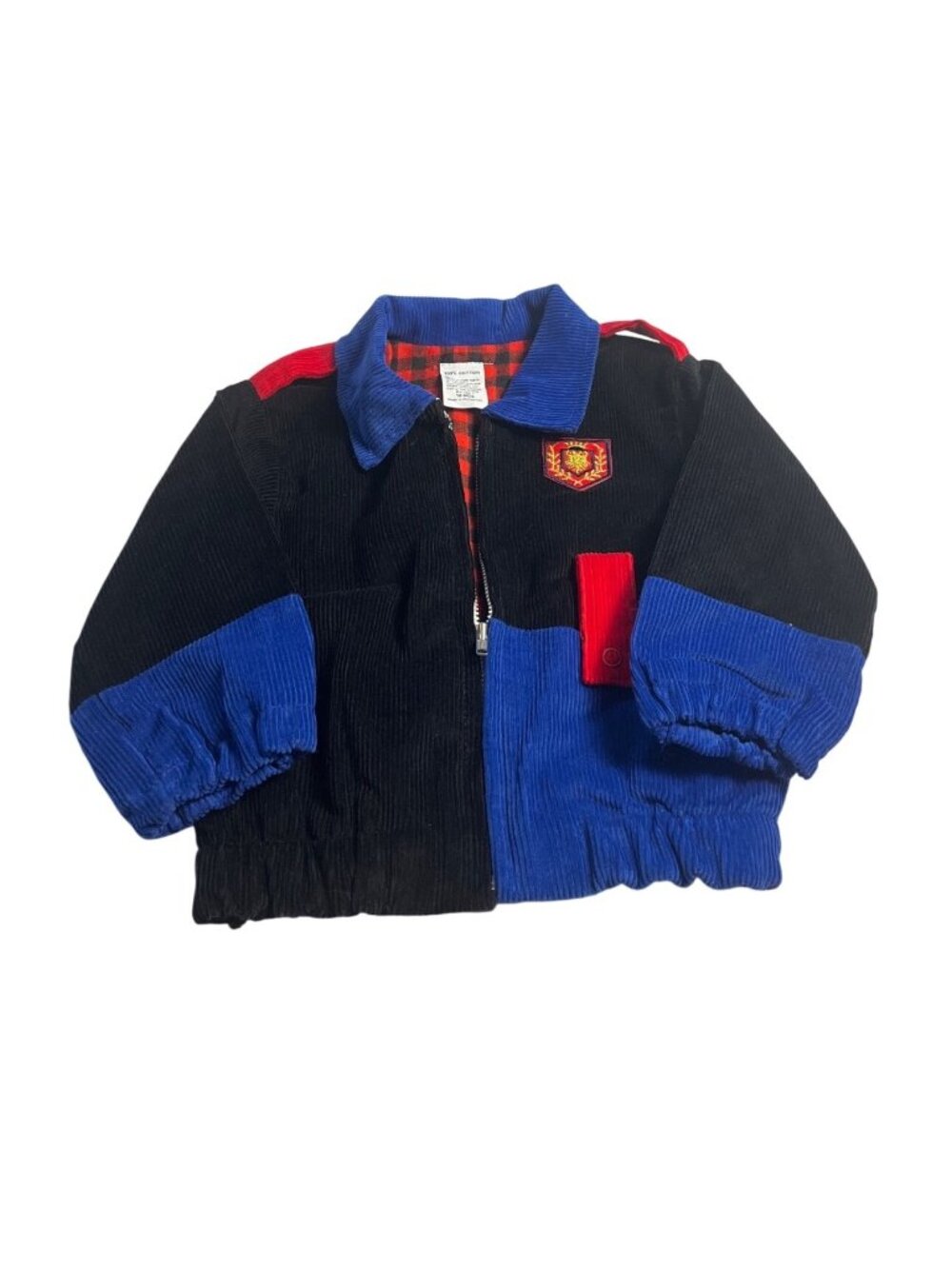 VTG 80’s/ 90’s  Lightning Bug Colorblock Corduroy Toddler Jacket 18 Mos cotton
